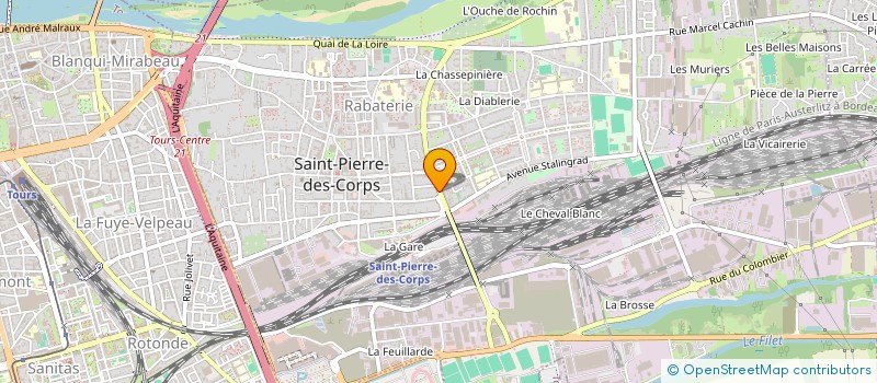 localisation de l'entreprise PUBLI SERIG à SAINT-PIERRE-DES-CORPS
