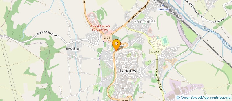 localisation de l'entreprise PUBLI'SIGN à LANGRES