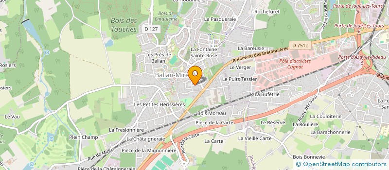 localisation de l'entreprise PUBLI-THERMO à BALLAN-MIRE