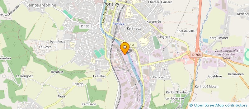 localisation de l'entreprise PUBLI-TOP à PONTIVY