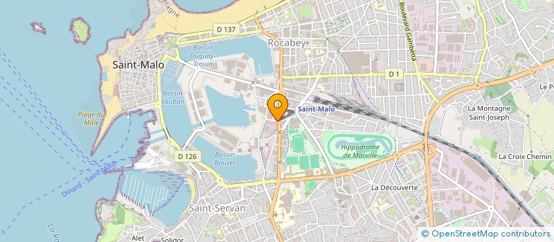 localisation de l'entreprise PUBLIC ELECTRONIC INFORMATIQUE  SAINT-MALO