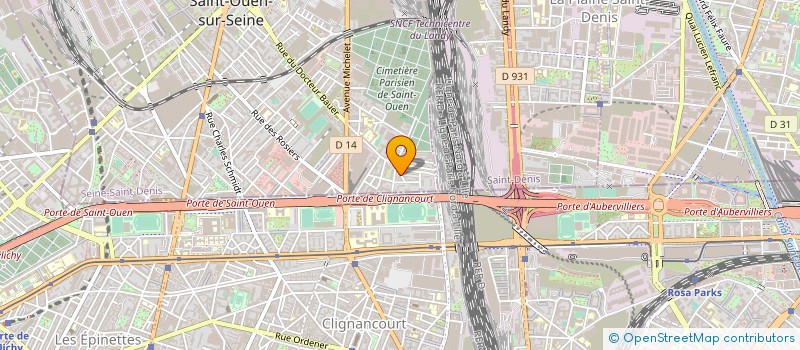 localisation de l'entreprise PUBLICAFE à SAINT-OUEN-SUR-SEINE