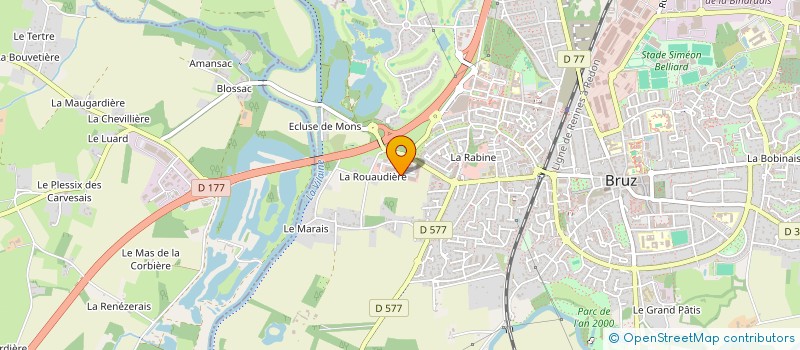 localisation de l'entreprise PUBLICITE CONCEPT  BRUZ