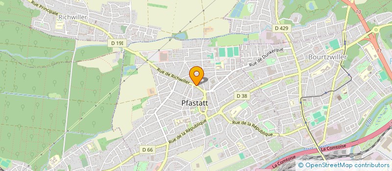 localisation de l'entreprise PUBLICITE FLECK  PFASTATT