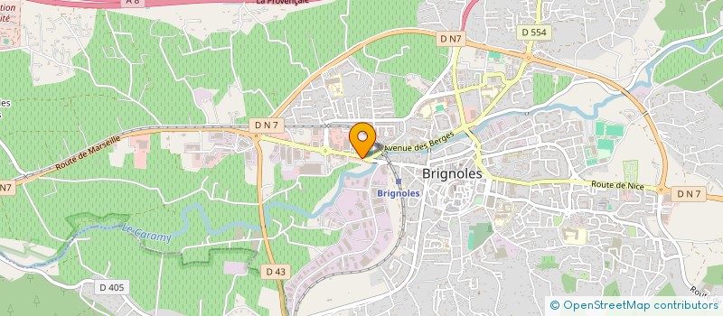localisation de l'entreprise PUBLICITE IMPRESSION CREATION à BRIGNOLES