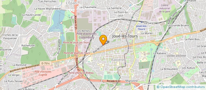 localisation de l'entreprise PUBLICITE JOCONDIENNE à JOUE-LES-TOURS