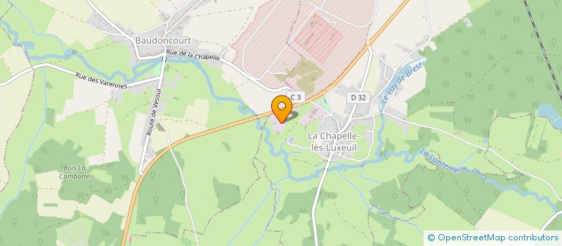 localisation de l'entreprise PUBLICITE NOUNOURS  LA CHAPELLE-LES-LUXEUIL