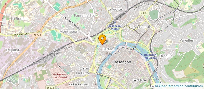 localisation de l'entreprise PUBLICITE PEINTE à BESANCON