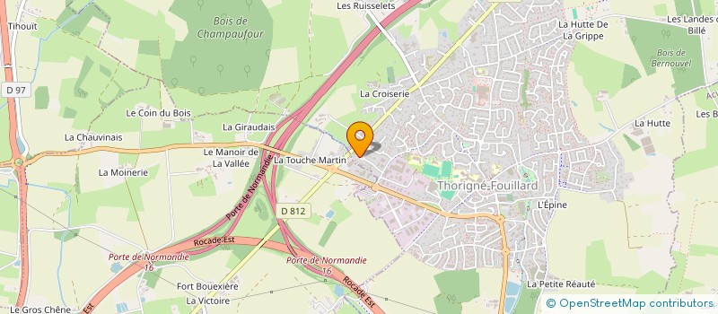 localisation de l'entreprise PUBLICITE - SIGNALETIQUE - DESIGN  THORIGNE-FOUILLARD