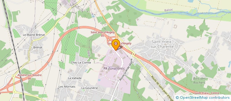 localisation de l'entreprise PUBLIFIX INDUSTRIES  SAINT-YRIEIX-SUR-CHARENTE