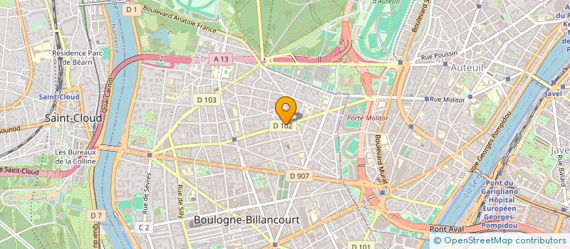 localisation de l'entreprise PUBOPTIM à BOULOGNE-BILLANCOURT