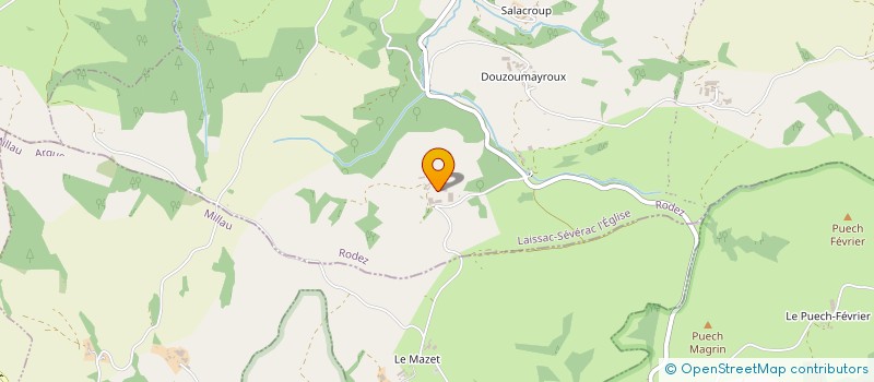 localisation de l'entreprise PUEL JEAN LOUIS ET FABIENNE  LAISSAC-SEVERAC L'EGLISE