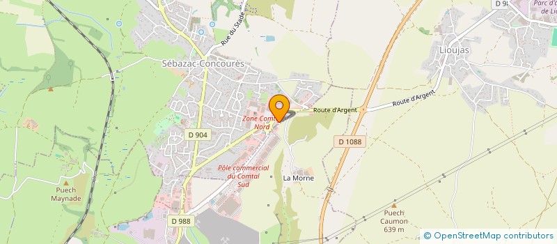 localisation de l'entreprise PUEL SOPHIE à SEBAZAC-CONCOURES