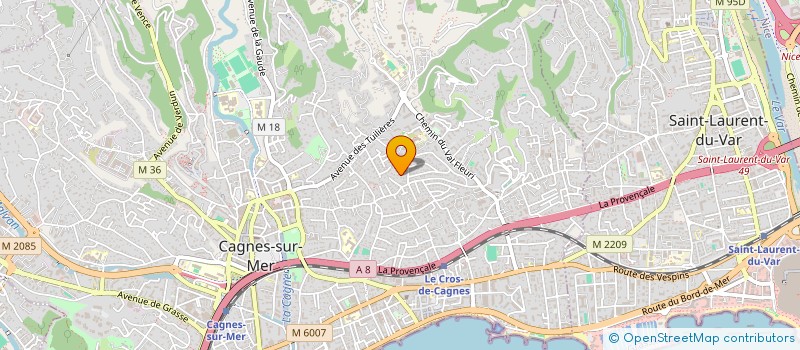 localisation de l'entreprise PUFF à CAGNES SUR MER