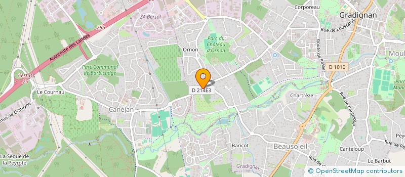 localisation de l'entreprise PUG  GRADIGNAN