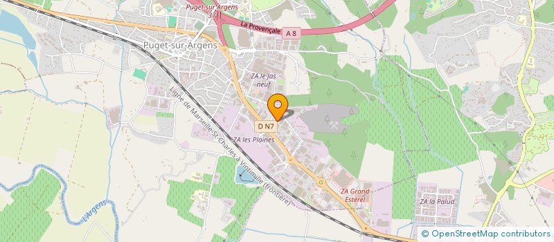 localisation de l'entreprise PUGET PNEUS SERVICES à PUGET-SUR-ARGENS