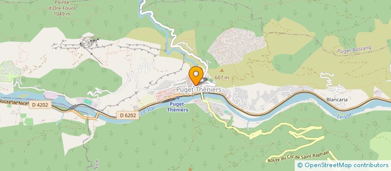 localisation de l'entreprise PUGET TIFS à PUGET-THENIERS