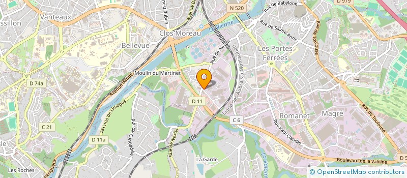 localisation de l'entreprise PUI IMMOBILIER à LIMOGES