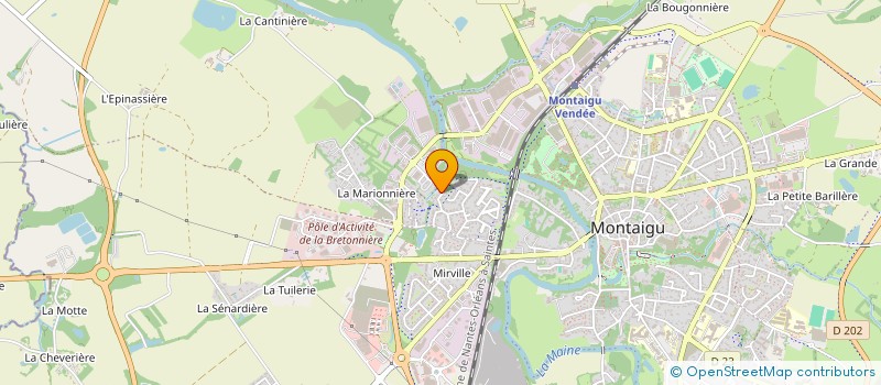 localisation de l'entreprise PUICHALEAU à MONTAIGU-VENDEE