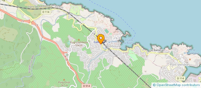 localisation de l'entreprise PUIG D'AMBEILLE  COLLIOURE