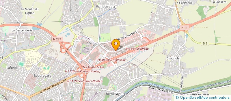 localisation de l'entreprise PUILBOREAU LITERIE à PUILBOREAU