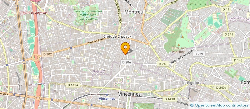 localisation de l'entreprise PUISSANCE 4 à MONTREUIL