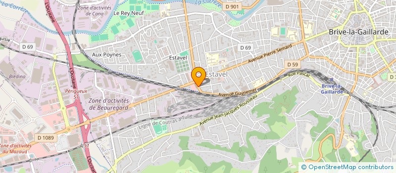 localisation de l'entreprise PUISSANCE 4  BRIVE-LA-GAILLARDE