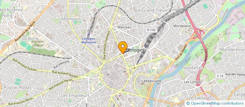 localisation de l'entreprise PUISSANCE 5 à LIMOGES