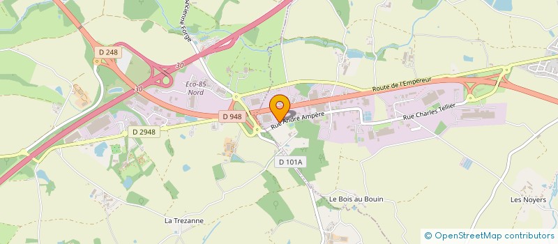 localisation de l'entreprise PUISSANCE COUVERTURE 85 à LA CHAIZE-LE-VICOMTE