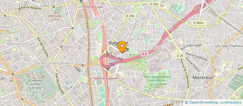 localisation de l'entreprise PUISSANCE X à BAGNOLET