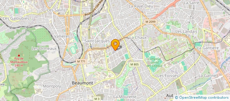 localisation de l'entreprise PUISSANCE X  CLERMONT-FERRAND