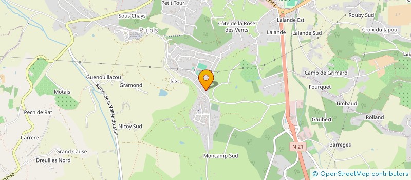 localisation de l'entreprise PUJOLS INITIATIVES  PUJOLS