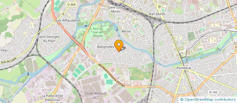 localisation de l'entreprise PUL'SON PRODUCTION  LE MANS