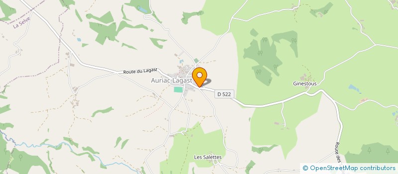 localisation de l'entreprise PULPE BY SEGURET LATIEULE  AURIAC-LAGAST