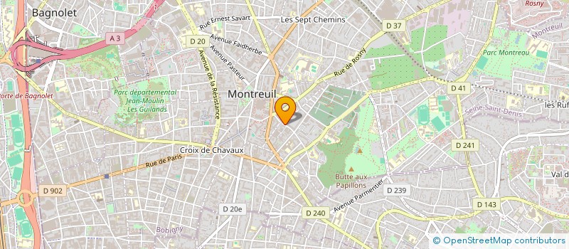 localisation de l'entreprise PULSART à MONTREUIL
