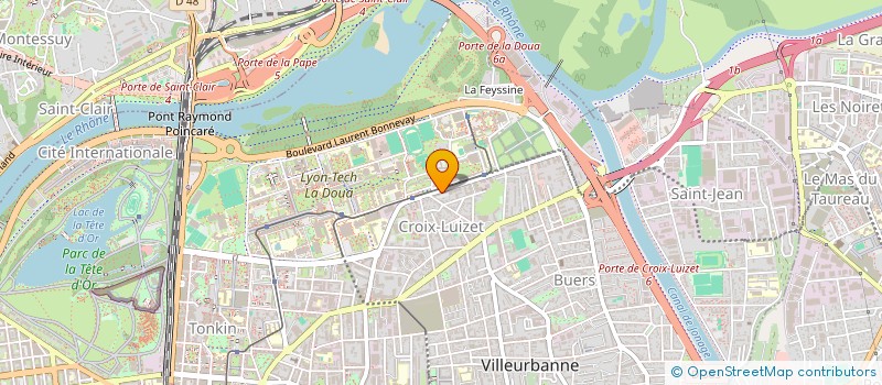 localisation de l'entreprise PULSATIS  VILLEURBANNE