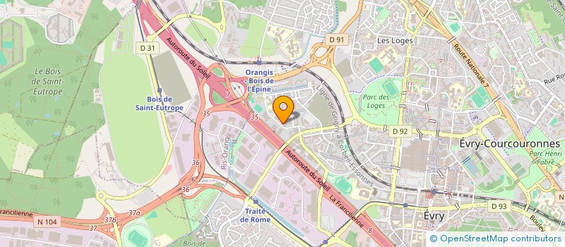 localisation de l'entreprise PULSE MC2 à EVRY-COURCOURONNES