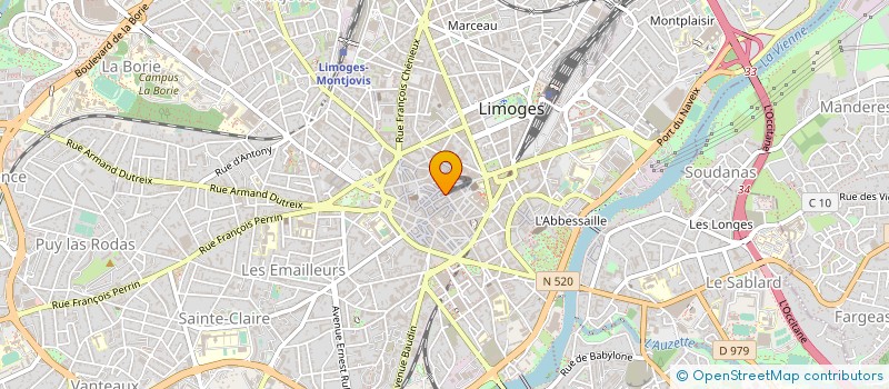 localisation de l'entreprise PULSION à LIMOGES