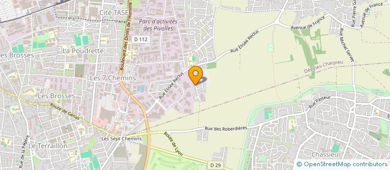 localisation de l'entreprise PULSIONS SONORES  DECINES-CHARPIEU