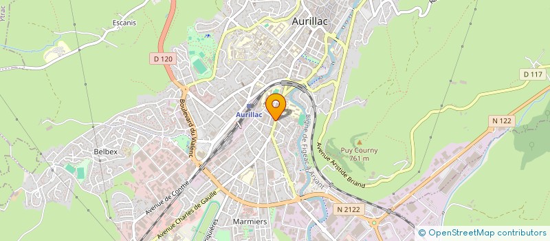 localisation de l'entreprise PUPILLES OPTIQUE à AURILLAC