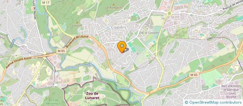 localisation de l'entreprise PURA  CLAPIERS