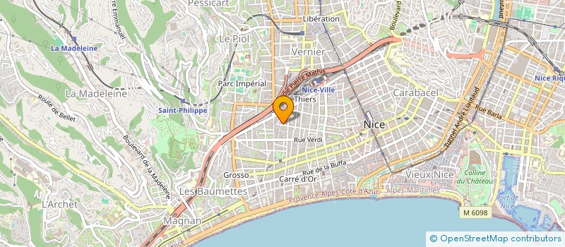 localisation de l'entreprise PURE DESIGN à NICE