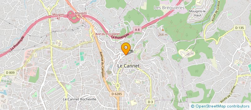 localisation de l'entreprise PURE FOOD CONCEPT DISTRIBUTION à LE CANNET