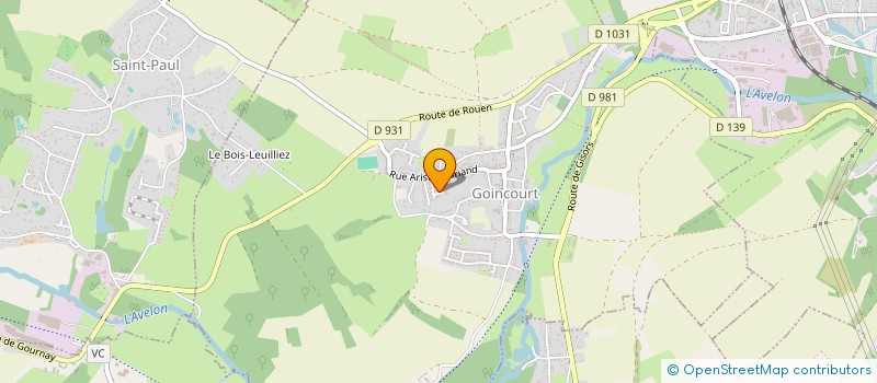 localisation de l'entreprise PURE VAP' AUTO  GOINCOURT