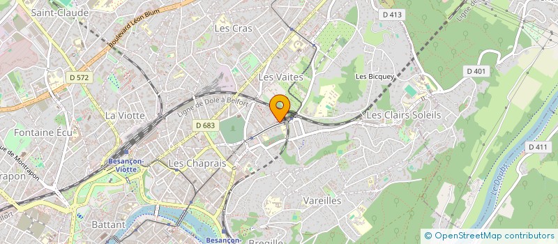 localisation de l'entreprise PUREMENT CHOCOLAT à BESANCON