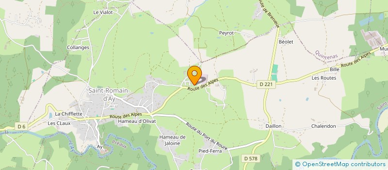 localisation de l'entreprise PURETHE à SAINT-ROMAIN-D'AY