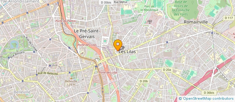 localisation de l'entreprise PURPLE à LES LILAS
