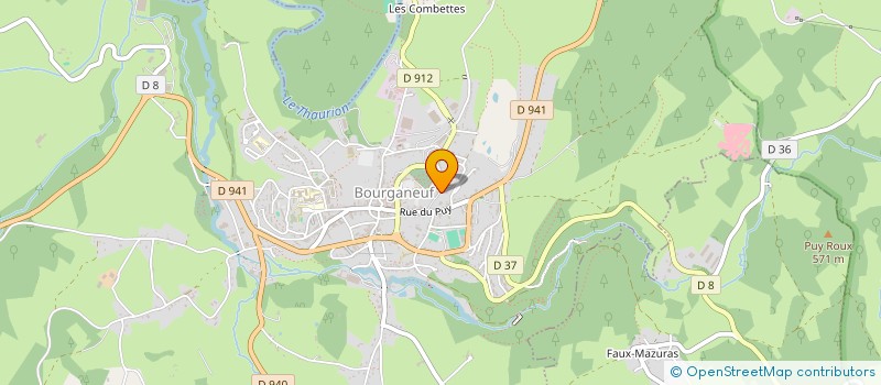localisation de l'entreprise PUY DE L'ETANG  BOURGANEUF
