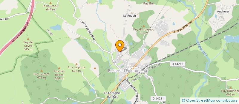 localisation de l'entreprise PUY DE LA TOURTE  ROSIERS-D'EGLETONS