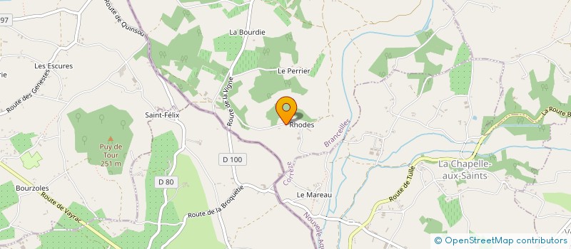 localisation de l'entreprise PUY DE RHODES  BRANCEILLES